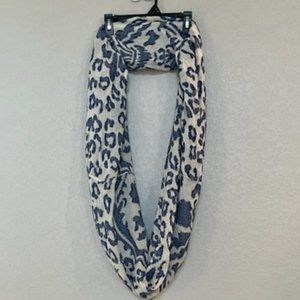 Vintage Blue and White Infinity Scarf From Anthropologie